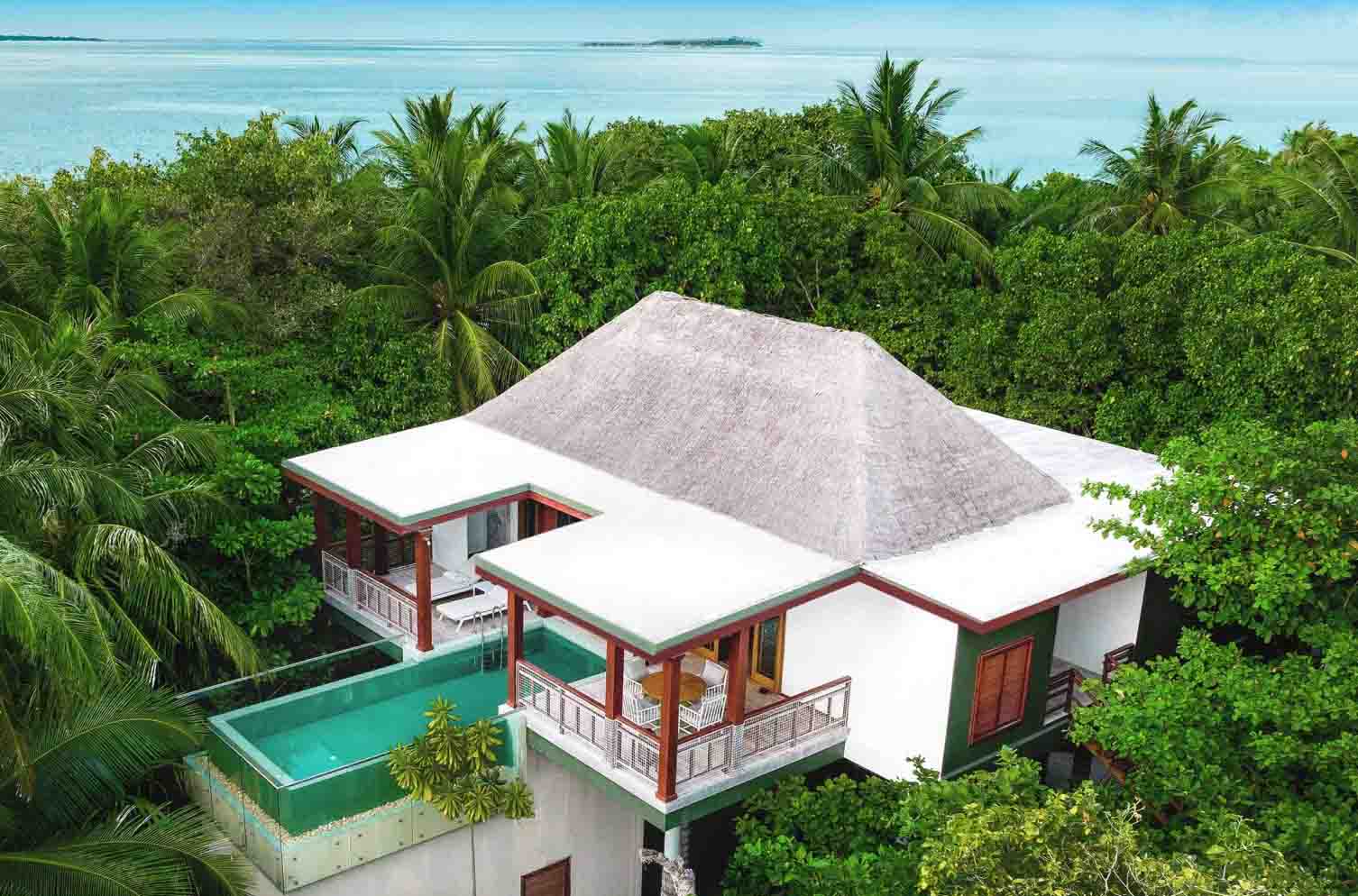 An overhead view of our Maldives Treetop Villas.