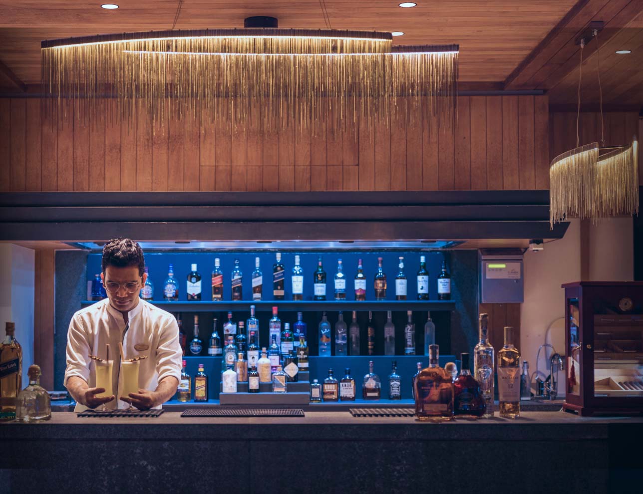 Crafted Cocktails at Baa Bar, one of Amilla Maldives' Bar